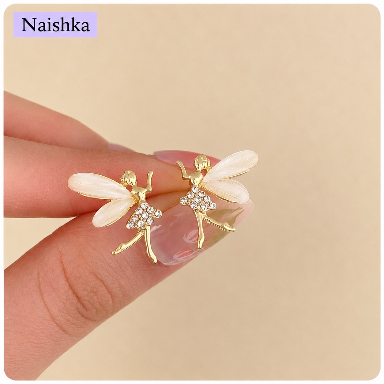 Korean Fairy Bee Stud Earrings For Girls & Women