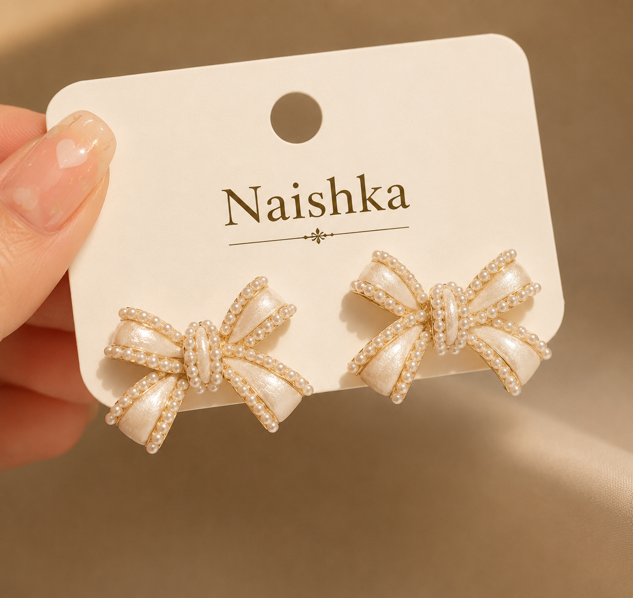 Korean Ribbon Knot Earrings For Girls & Women