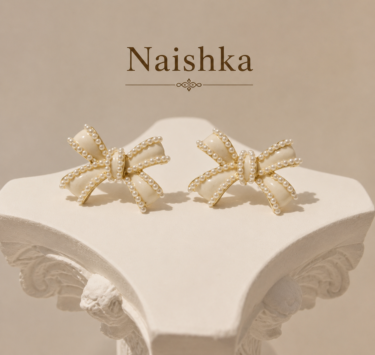 Korean Ribbon Knot Earrings For Girls & Women