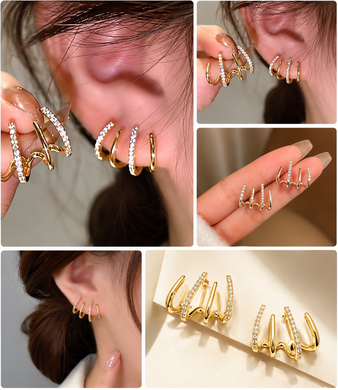 Korean Hoop Earrings For Girls & Women