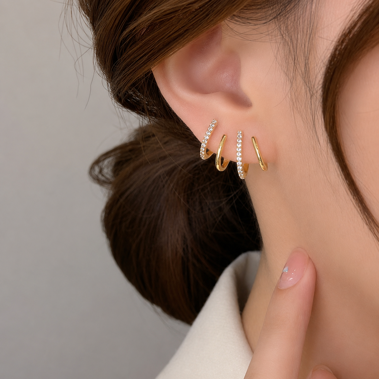 Korean Hoop Earrings For Girls & Women
