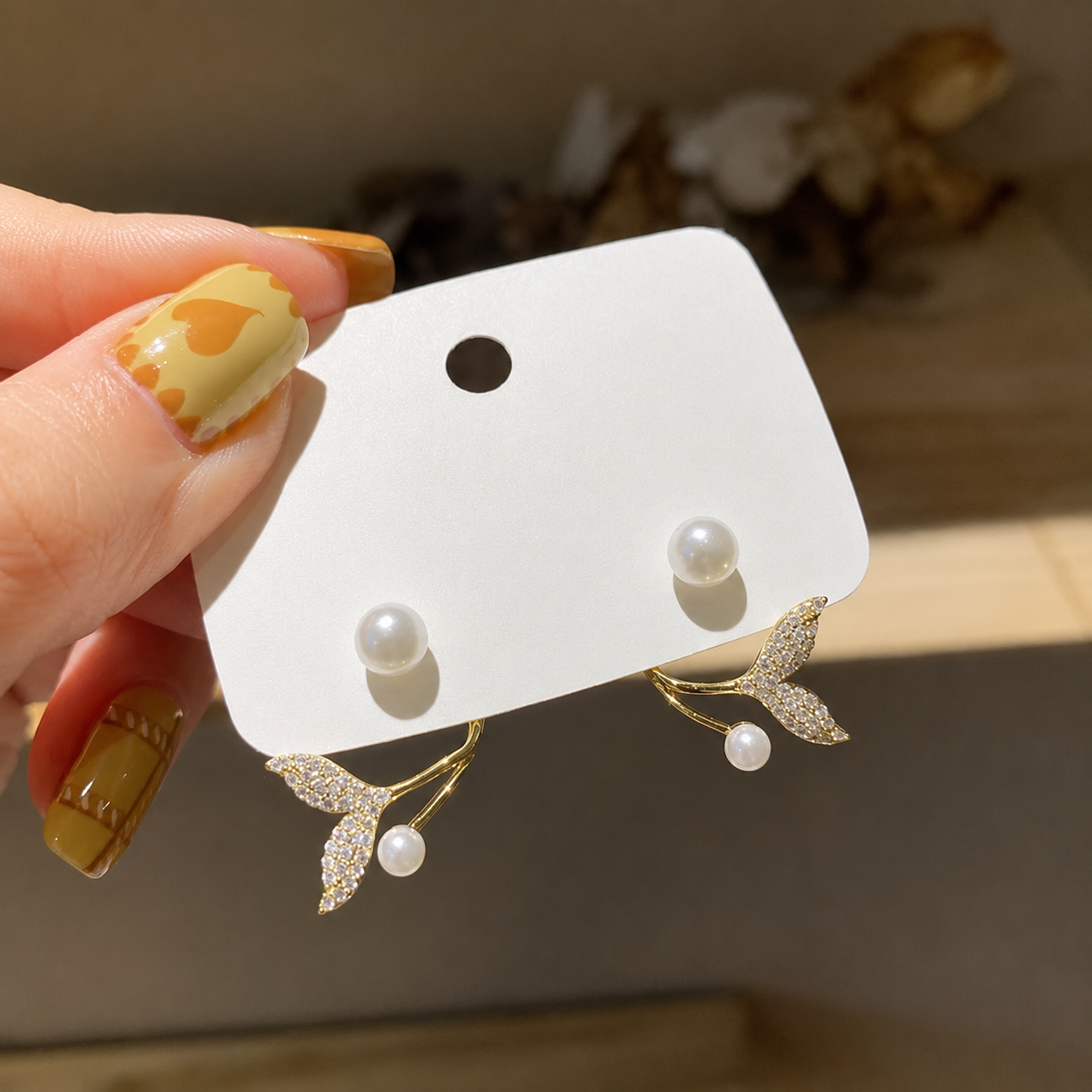 Korean Pearl Stud Earrings For Girls & Women