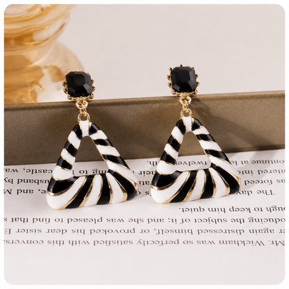 Korean Geometric Triangle Drop Earrings For Girls & Women