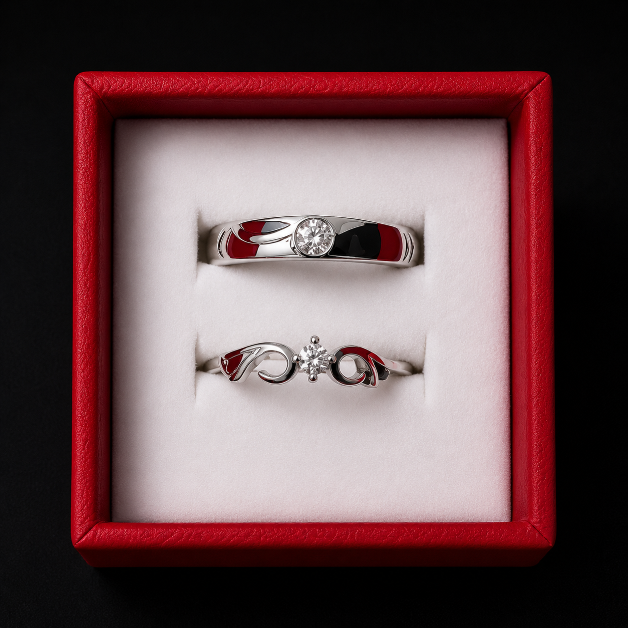 Luxury Adjustable Couple Ring Set for Women & Men